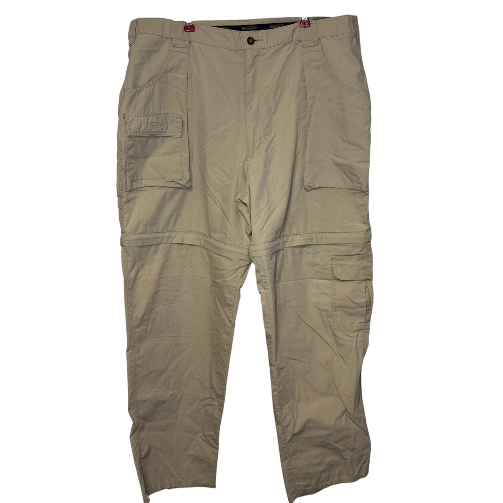 Woolrich Men Pants Cargo Convertible Tactical Utility Hunting 90s Y2K Sand Sz.38